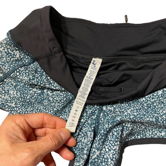 Lululemon Run Times Shorts Size 6 Splatter Speed Up Swiftly Lined - Picture 2 of 3